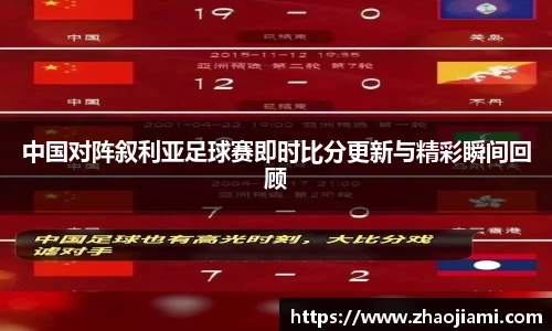 中国对阵叙利亚足球赛即时比分更新与精彩瞬间回顾
